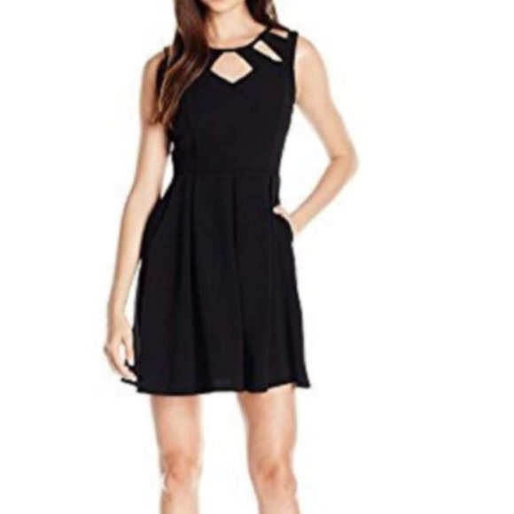 Speechless Dresses & Skirts - Speechless Black Dress w/ Cutout Neckline, Fit & Flare